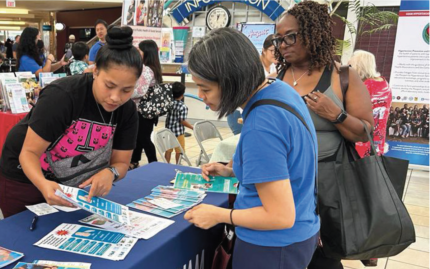 On August 27, Anita Tman, UOG Social Work Practicum Student, shares information about the Guam EHDI Project and upcoming 1-3-6 and Beyond mini-conferences during the Annual Breastfeeding Awareness Fair held at the Micronesia Mall.